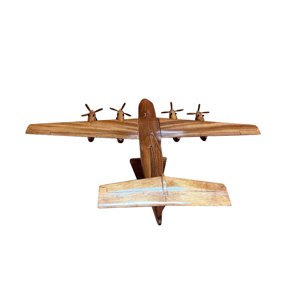 DHC-7 ( DHC7 ) Dash 7 Mahogany Wood Desktop Airplane Model