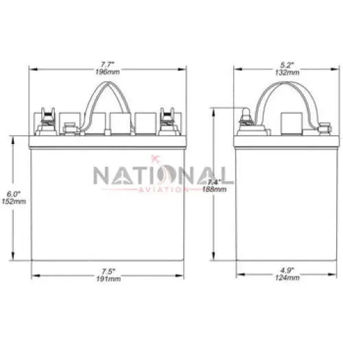 Gill G-25 Aircraft Battery with Acid – G-25A