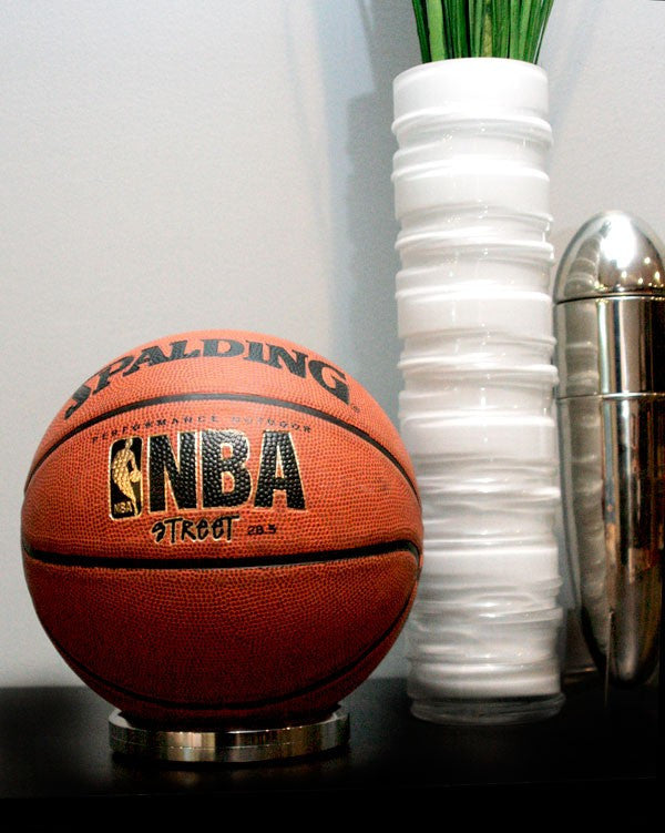 Ultra Premium 5-1/2" Polished Signed Basketball Soccer Bowling Ball Display Stand