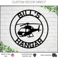 Helicopter Hangar Sign, Personalized Pilot Name Sign, Custom Aviation Lover, Man Cave Sign, Helicopter Sign, Personalized Helicopter Sign