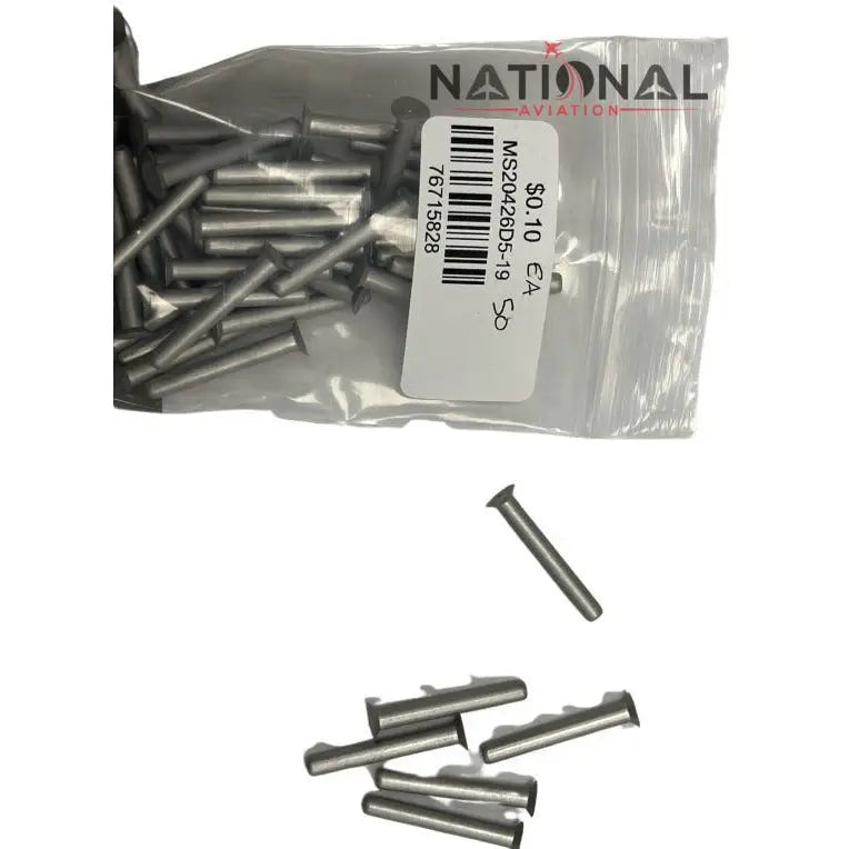 Solid Countersunk Rivet 5/32 x 1-1/16 – MS20426D5-19