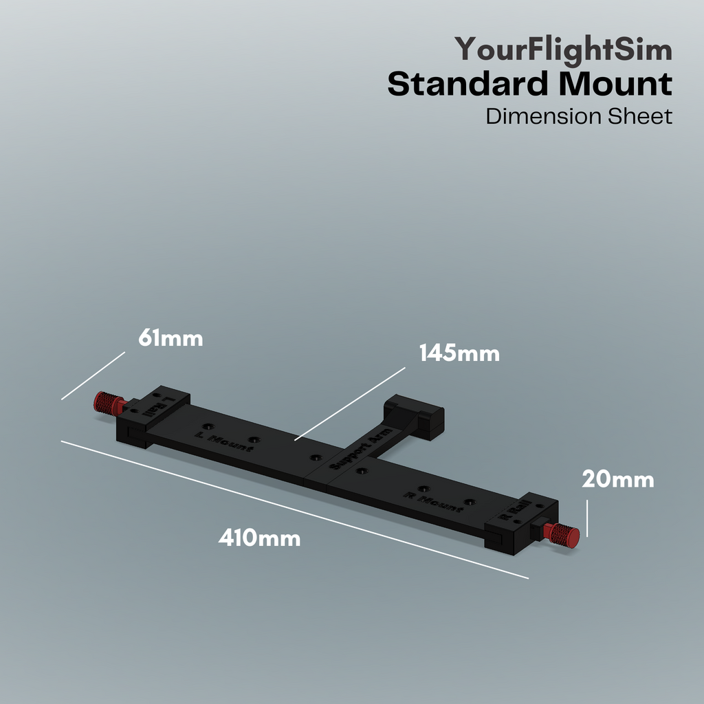 Honeycomb Alpha Standard Under Desk Mount with Locking Quick Release